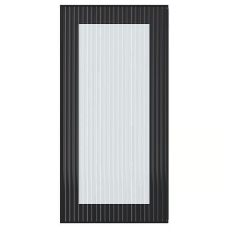 HEJSTA Стеклянная дверь - антрацит/рифленое стекло 30x60 см
