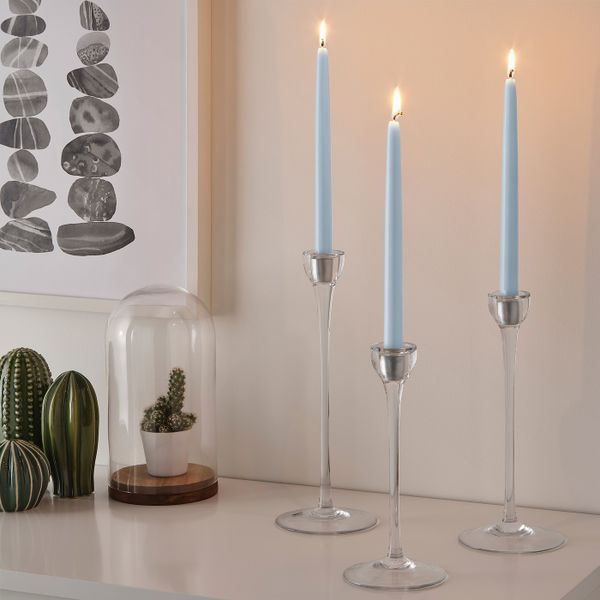 Неароматическая свеча, голубой 25 см IKEA КЛОКХЕТ 904.525.25 - схема-чертеж с размерами