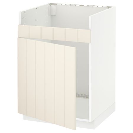 Напольный шкаф для мойки ХАВСЕН, белый/Хитарп белый с оттенком 60x60 см IKEA METOD МЕТОД 592.801.88