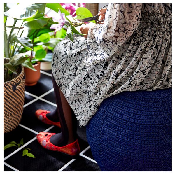 Чехол пуфа, для дома/сада, синий 48 см IKEA ОТТЕРЁН 004.112.09 - фото 5