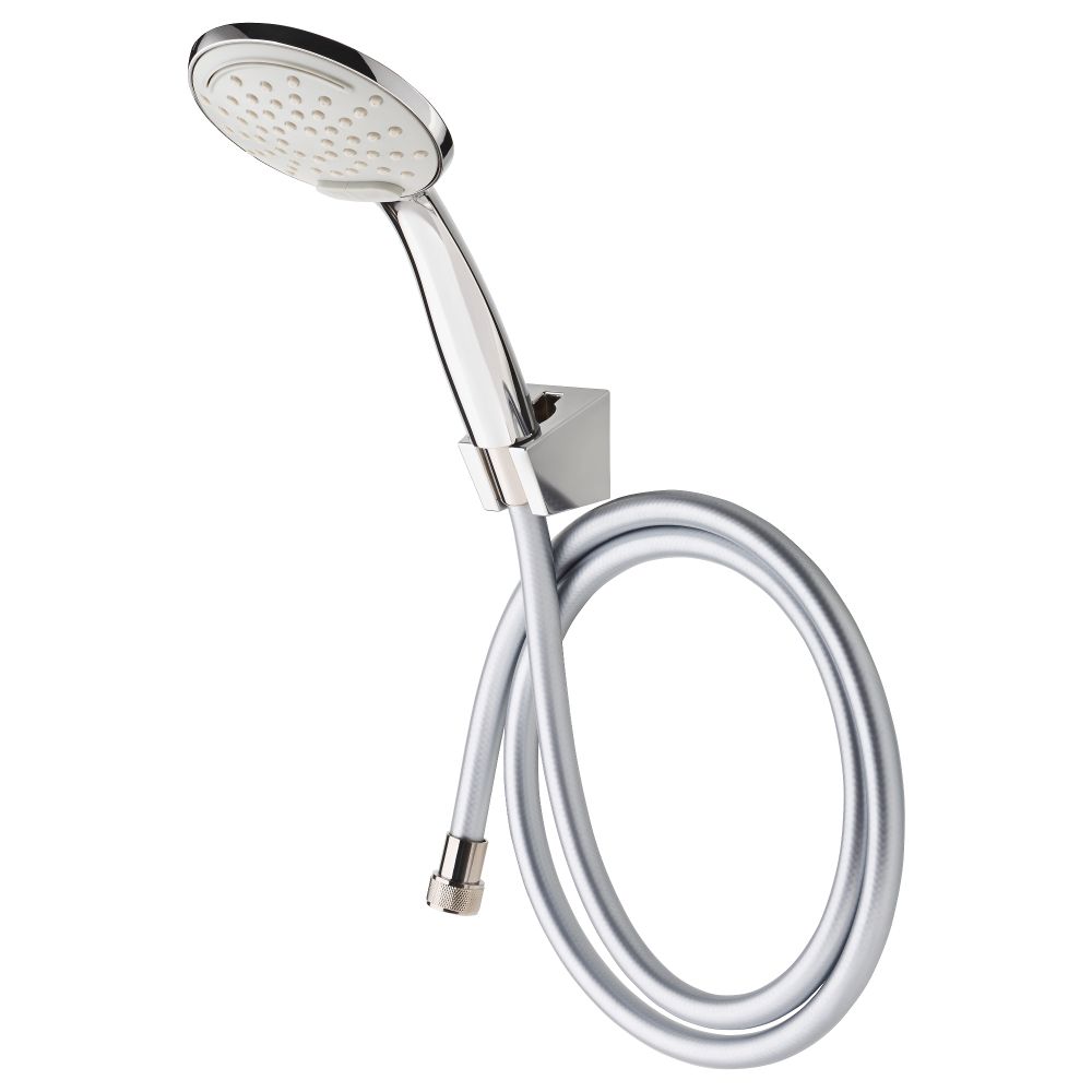 Ручной душ с гибким шлангом АЛЬВИКЕН, хромированный - схема-чертеж с размерами