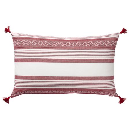 Подушка, белый, красный, 40x65 см IKEA ВИНТЕР 2019 904.474.16