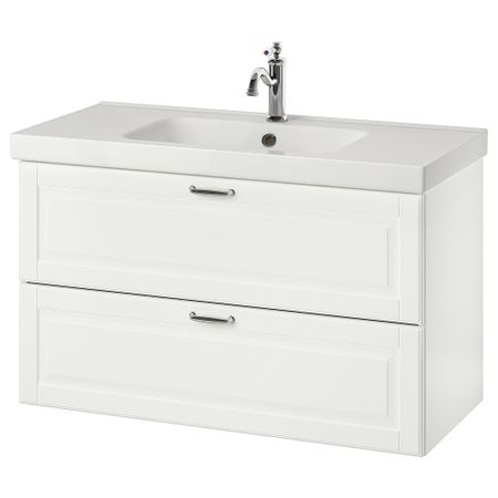 Шкаф для раковины с 2 ящиками, 103x49x64 cm IKEA ODENSVIK ОДЕНСВИК, GODMORGON ГОДМОРГОН 692.932.46