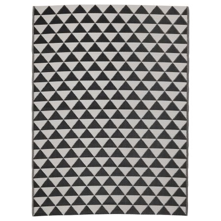 Ковер безворсовый, для дома/улицы СОММАР 2018, черный/серый (180x240 см)