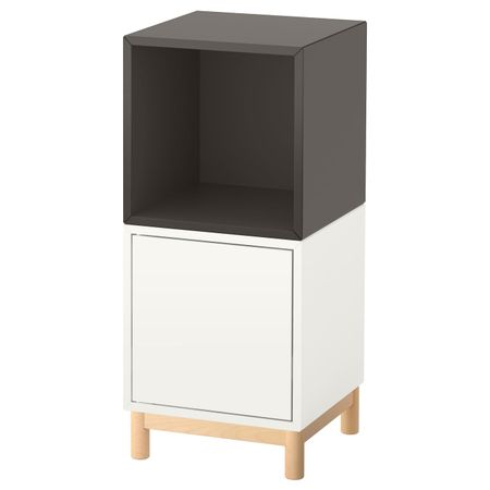 Комбинация шкафов с ножками, белый, темно-серый 35x35x80 см IKEA ЭКЕТ 191.907.31