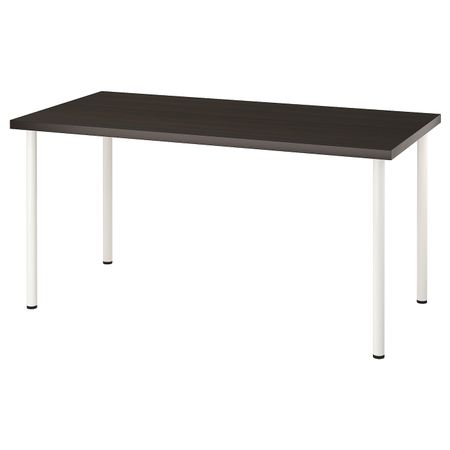 Стол, черно-коричневый/белый 150x75 см IKEA LINNMON ЛИННМОН / ADILS АДИЛЬС 592.795.71