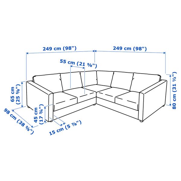 IKEA, дополнительный ракурс - схема-чертеж с размерами