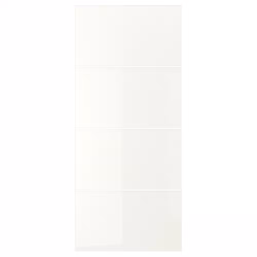 FÄRVIK 4 панели д/рамы раздвижной дверцы - белое стекло 100x236 см - фото 1