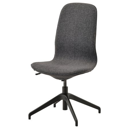 Конференц-стул, Гуннаред темно-серый/черный IKEA LÅNGFJÄLL ЛОНГФЬЕЛЛЬ 792.098.03