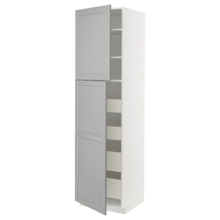 Высокий шкаф, 2 дверцы, 4 ящика IKEA METOD МЕТОД, MAXIMERA МАКСИМЕРА 394.571.59