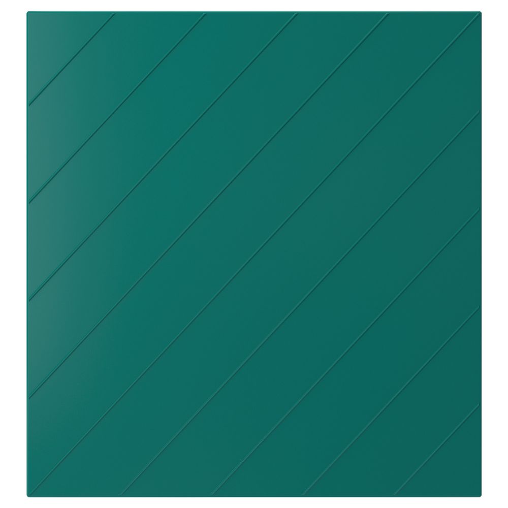 Дверь ХАЛЛСТАВИК, сине-зеленый (60x64 см) - схема-чертеж с размерами