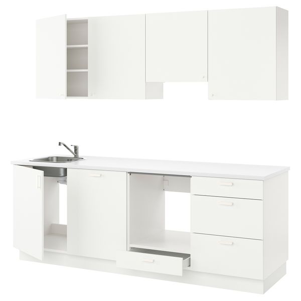 Кухня, белый, 243x63.5x222 см IKEA BEGIVENHET БЕГИВЕНХЕТ 893.378.76 - фото 1