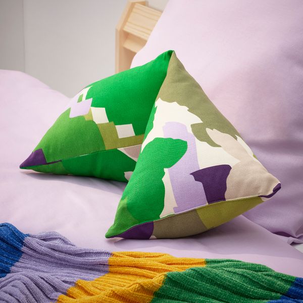 Подушка, 58x25 см, разноцветный, зеленый IKEA EKLUGGMAL 305.615.46 - фото 4