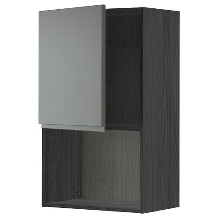 Навесной шкаф для СВЧ-печи, черный, Voxtorp темно-серый, 60x100 см IKEA METOD МЕТОД 894.648.93