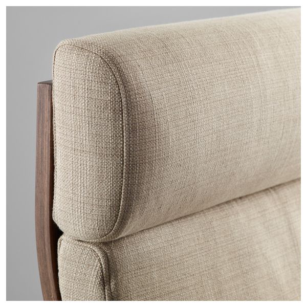 Кресло ПОЭНГ, коричневый, Исунда бежевый - фото 4