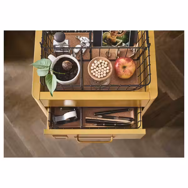 IDÅSEN Тумба с ящиками на колесах - золотисто-коричневый 42x61 см - фото 6