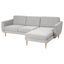 SMEDSTORP 3-местный диван с козеткой - Viarp/бежевый/коричневый дуб