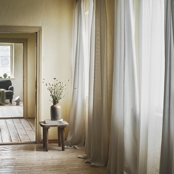 Гардины, очищающие воздух, 2 шт., светло-серый 145x300 см IKEA GUNRID ГУНРИД 504.592.27 - схема-чертеж с размерами