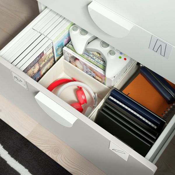 Комод с 3 ящиками, белый, серый, 60x42x63 см IKEA PLATSA ПЛАТСАA ПЛАТСА, SMÅSTAD СМОСТАД 294.201.71 - схема-чертеж с размерами