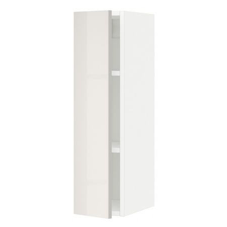 Шкаф навесной с полкой, белый/Рингульт светло-серый 20x80 см IKEA METOD МЕТОД 392.324.81