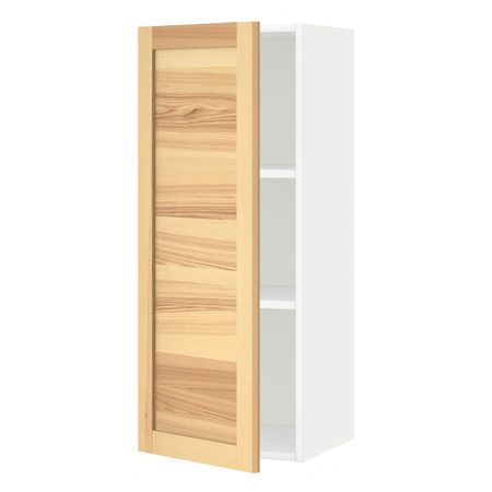 Шкаф навесной с полкой, белый/Торхэмн ясень 40x100 см IKEA METOD МЕТОД 892.259.11