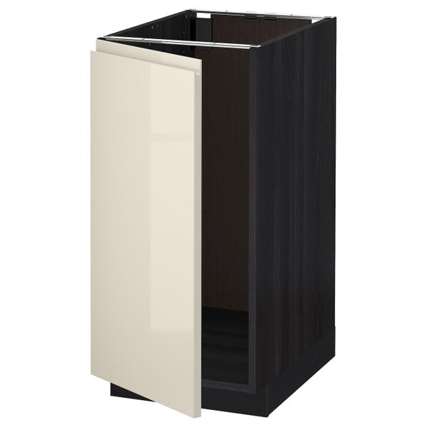 Напольный шкаф для мойки, мусорных конт, черный, Воксторп глянцевый светло-бежевый 40x60 см IKEA МЕТОД 692.245.83 - схема-чертеж с размерами