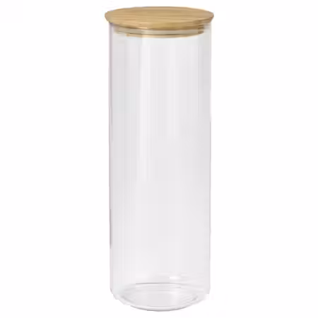 EKLATANT Банка с крышкой - прозрачное стекло/бамбук 1.8 л
