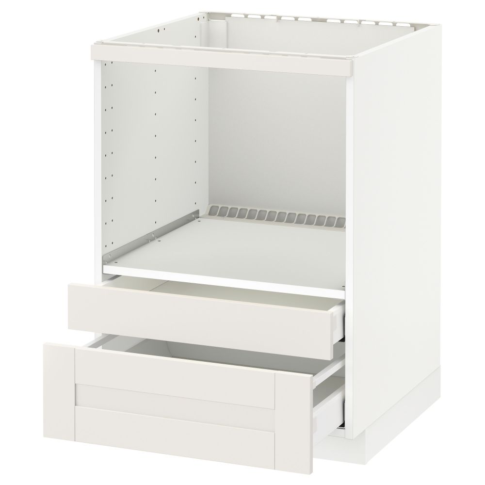 Напольный шкаф для комбинирования СВЧ, ящики МЕТОД / МАКСИМЕРА, белый, Сэведаль белый (60x60 см) - схема-чертеж с размерами