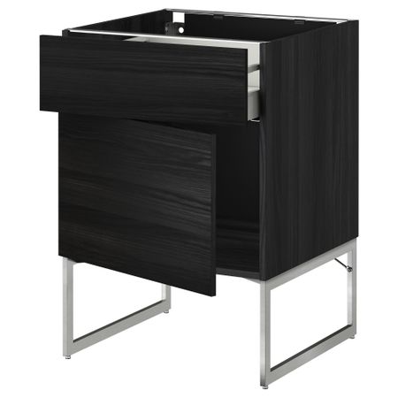 Напольный шкаф с ящиком, дверью МЕТОД / МАКСИМЕРА, черный, Тингсрид черный