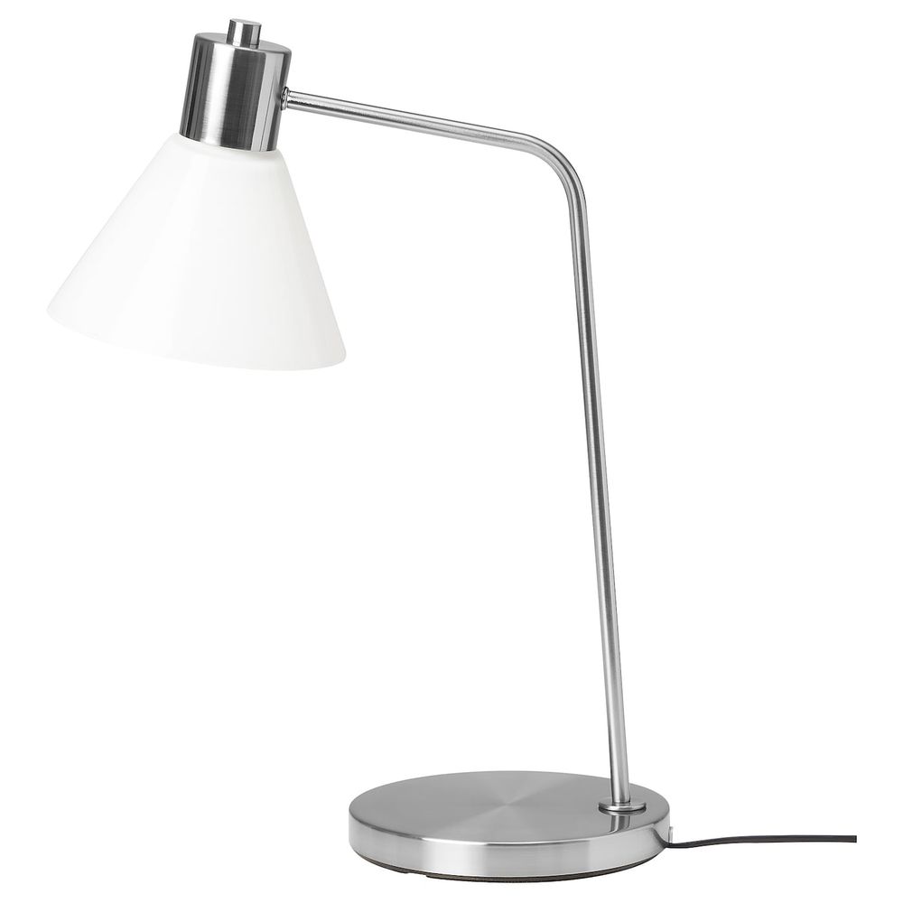 Лампа настольная, никелированный/стекло IKEA FLUGBO ФЛУГБУ 505.139.79 - фото 1