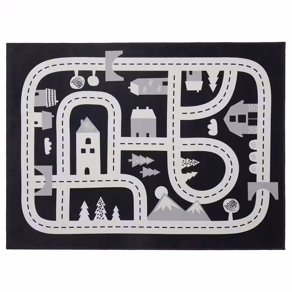 MARKKRYPARE МАРККРЮПАРЕ Ковер - темно-серый 74x100 см - фото 1