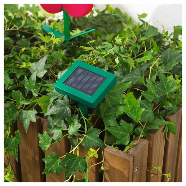 Подсветка на солнечных батарее, светодиод СОЛВИДЕН, для сада, цветок красный - фото 4