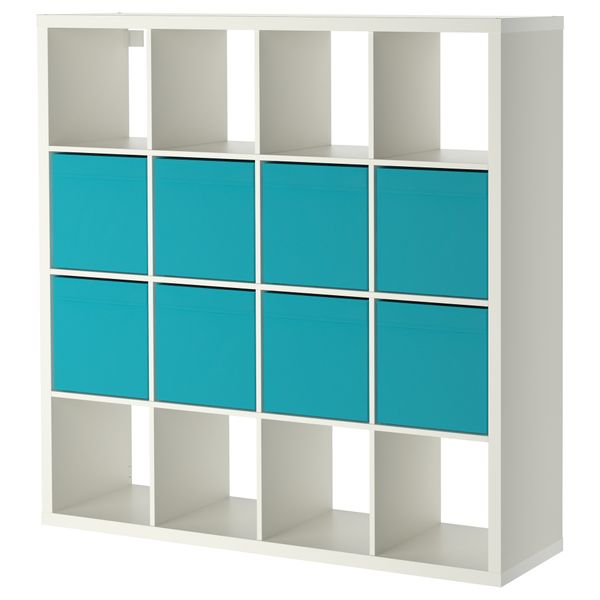 Стеллаж с 8 вставками КАЛЛАКС / ДРЁНА, белый (147x147 см) - схема-чертеж с размерами