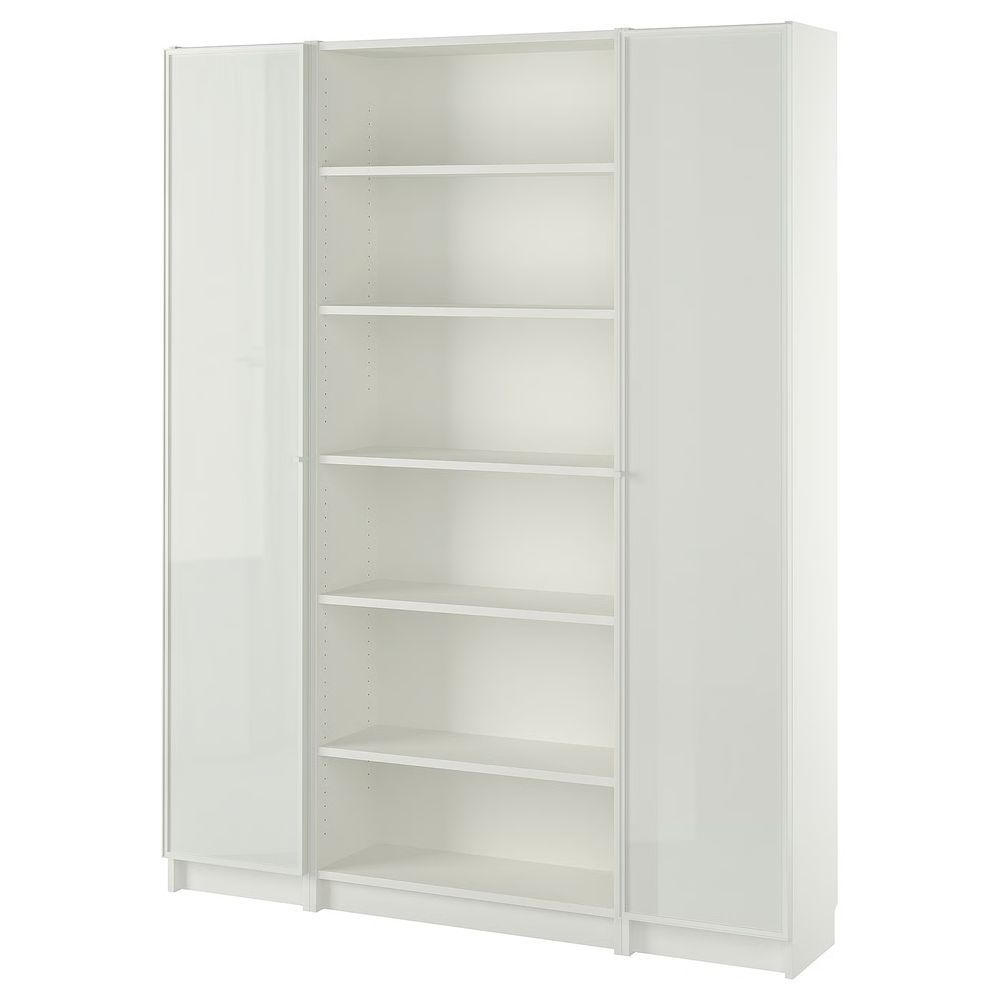 BILLY / HÖGBO Стеллаж комбинация/стекл дверцы - белый 160x202 см - фото 1