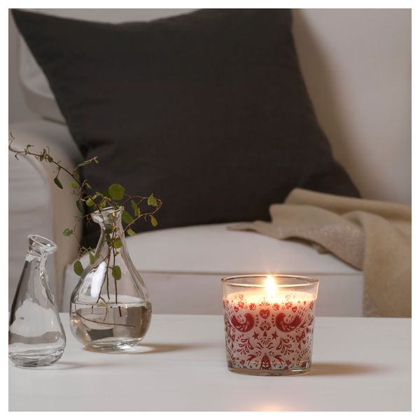 Ароматическая свеча в стакане ВИНТЕР 2016, красный Имбирный пряник, красный (9 см) - схема-чертеж с размерами