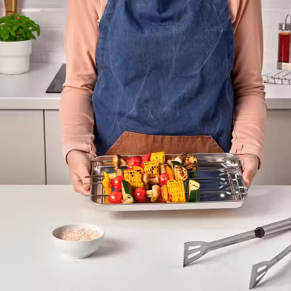 GRILLTIDER Поднос сервировочный - нержавеющ сталь 30x20 см - фото 3