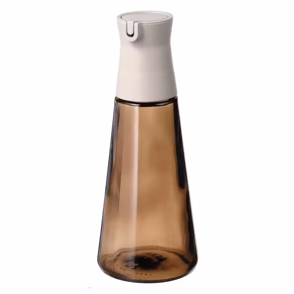 HALVTOM ХАЛВТОМ Бутылка с крышкой с дозатором - стекло/коричневый 19 см - фото 1