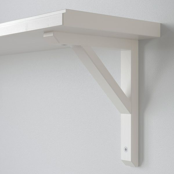 Полка навесная, осина, белая морилка 80x20 см IKEA TRANHULT ТРАНГУЛЬТ / SANDSHULT САНДСХУЛЬТ 893.260.95 - схема-чертеж с размерами