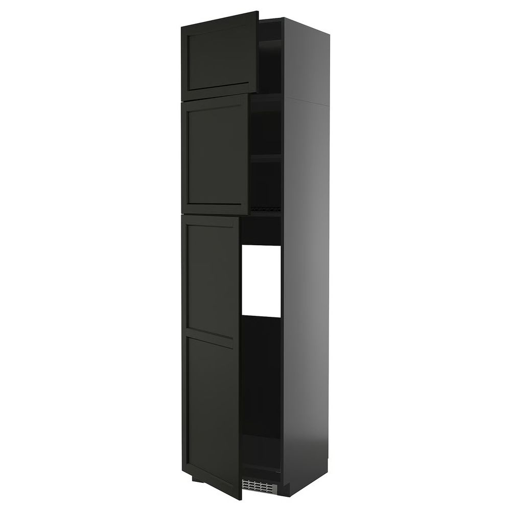 METOD Высокий шкаф д/холодильника/3дверцы - фото 1