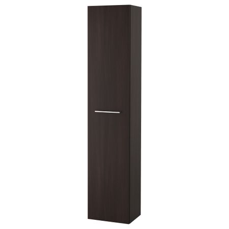 Шкаф высокий ГОДМОРГОН, черно-коричневый (40x32x192 см)