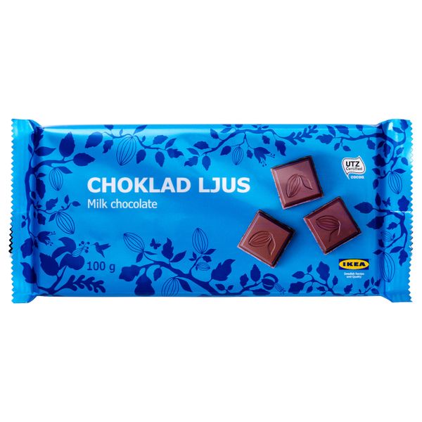 Молочный шоколад, Сертификат UTZ IKEA CHOKLAD LJUS 402.939.25 - фото 1