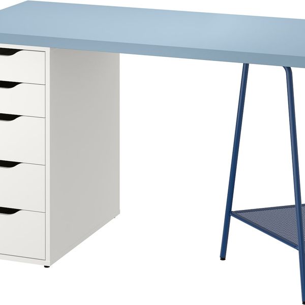 Письменный стол, синий-белый 120x60 см IKEA LAGKAPTEN ЛАГКАПТЕН / ALEX АЛЕКС 694.179.87 - схема-чертеж с размерами