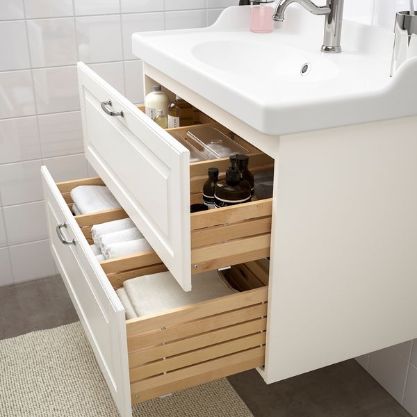 Шкаф для раковины с 2 ящиками, 82x49x68 cm IKEA GODMORGON ГОДМОРГОН, RÄTTVIKEN РЭТТВИКЕН 792.933.83 - фото 4