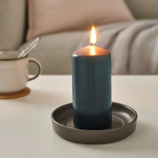 Неароматическая свеча формовая, темно-серый 14 см IKEA DAGLIGEN ДАГЛИГЕН 304.967.54 - схема-чертеж с размерами