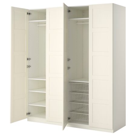 Гардероб ПАКС, белый, Бергсбу белый