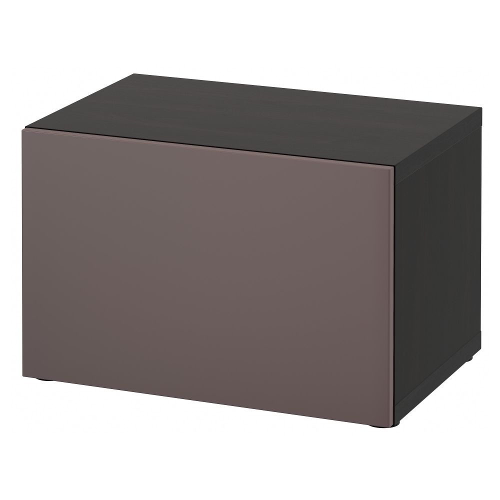 Стеллаж с дверью БЕСТО, черно-коричневый, Вальвикен темно-коричневый (60x40x38 см) - схема-чертеж с размерами