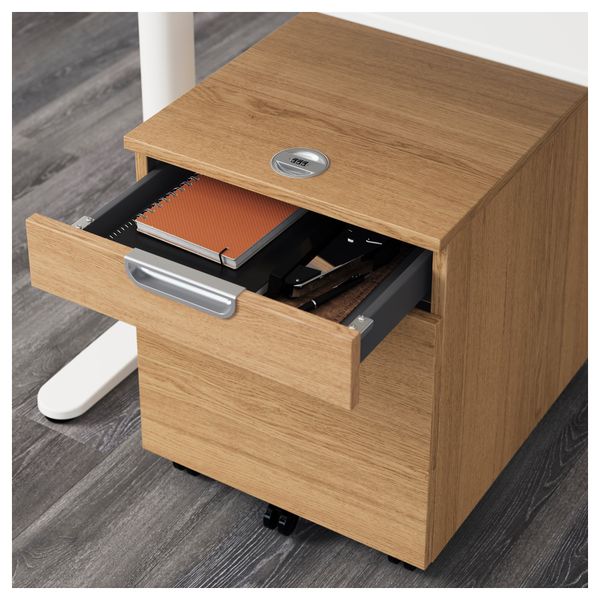 Тумба с отделением для папок ГАЛАНТ, дубовый шпон (45x55 см) - фото 3