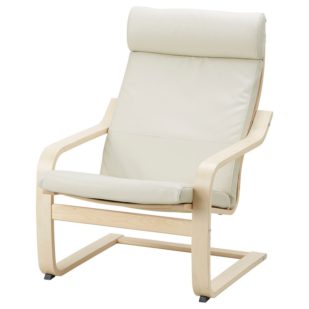 Кресло, березовый шпон, Кимстад бежевый IKEA ПОЭНГ 992.956.49 - фото 1