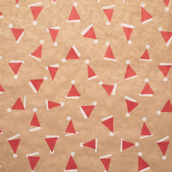 Рулон оберточной бумаги, естественный/бежевый с рисунком, 3x0.7 м/2.10 м²x3 шт IKEA ВИНТЕР 2019 004.343.76 - фото 4