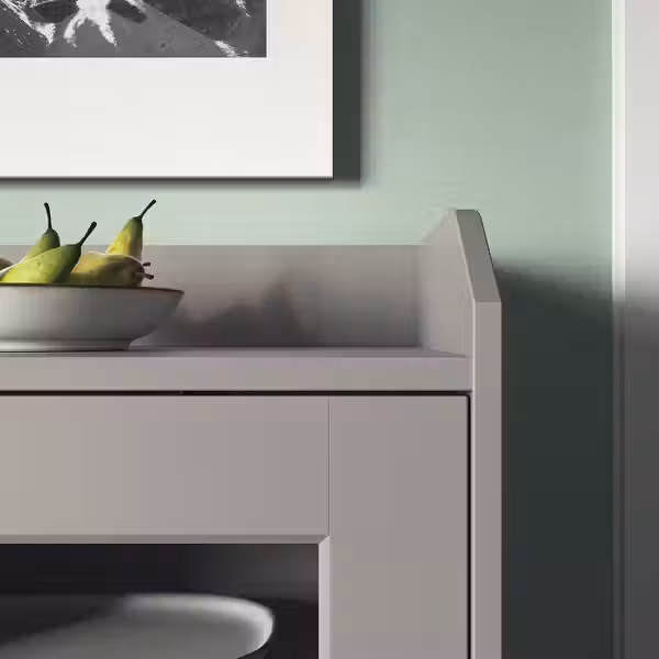 HAUGA Шкаф-витрина - серый 105x116 см - фото 4